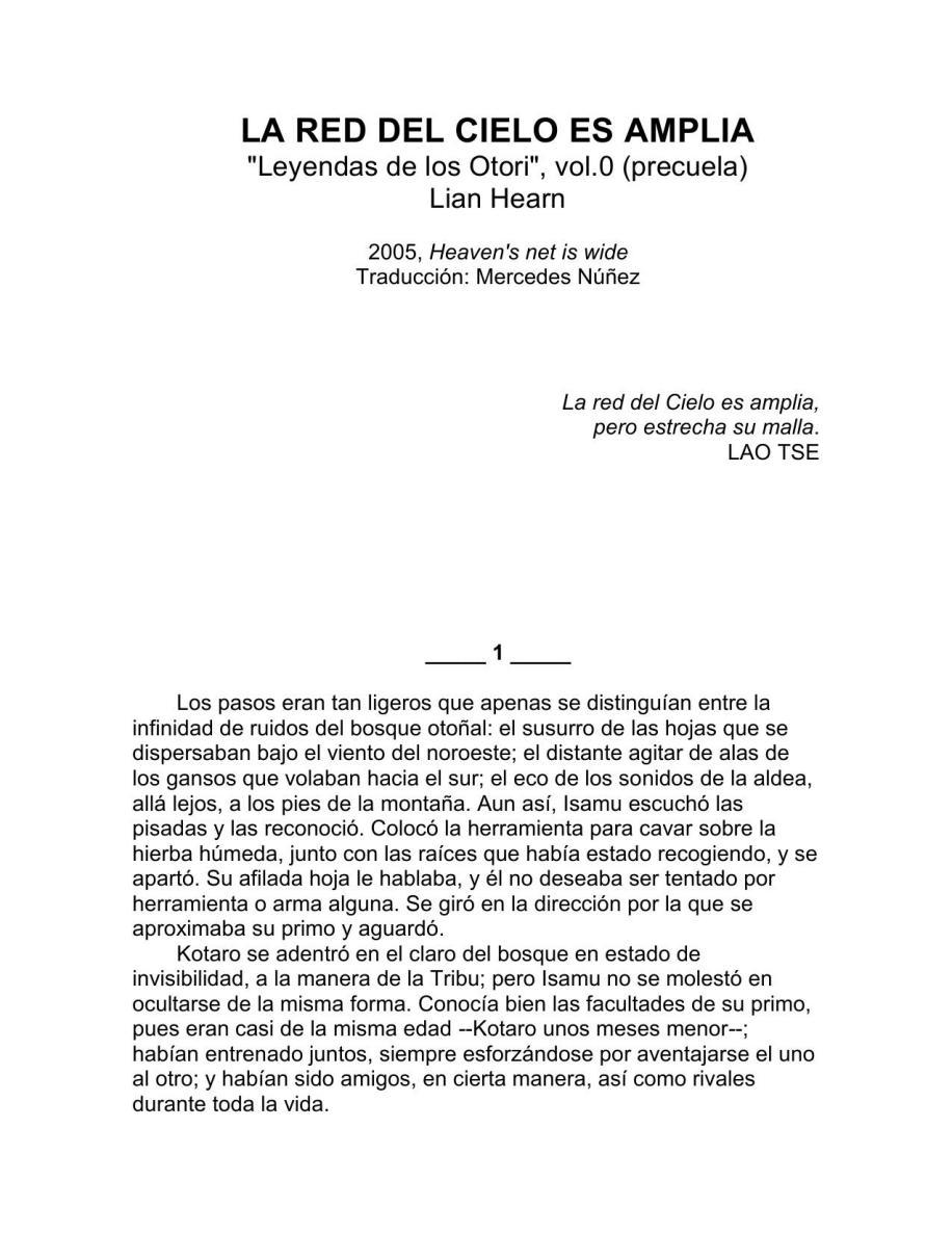 Portada de La red del Cielo es amplia. Leyendas Otor 00